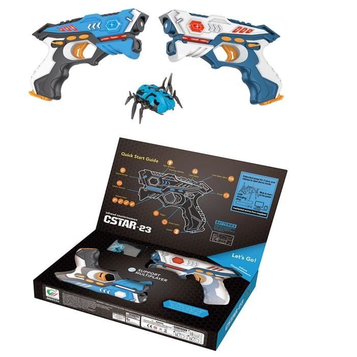 Jeu de pistolet laser Tag pour enfants avec cible de drone jouet volant,  jeu de tir Lazer infrarouge pour les enfants avec des effets de led  amusants (vert)