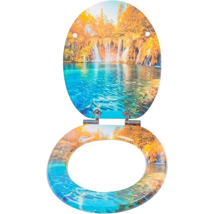 Abattant De WC Antibactérien De Qualité Supérieure Avec Système D'abaissement Automatique, Noyau