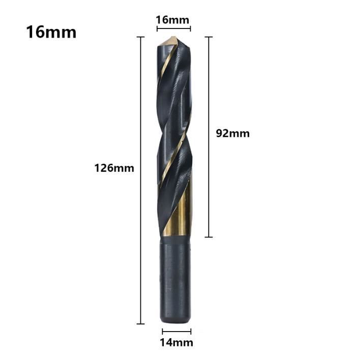 Foret Hélicoïdal HSS - Fraise à Tige Réduite 2 Pouces, Diamètre 17mm, Acier 9341, Pour Perçage Précis Bois Et Métal