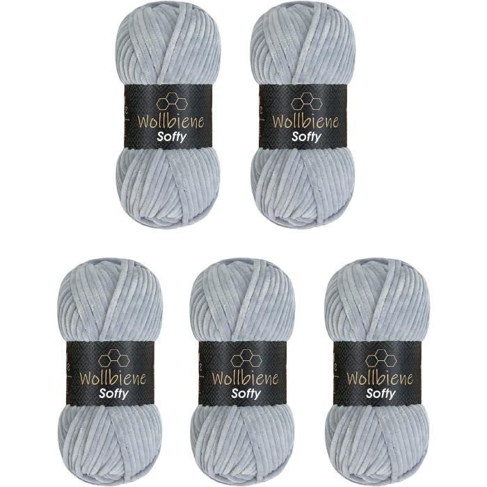 3 Pelotes De Laine Chenille épaisse Et Douce En Velours 50gr X 3 – Mon