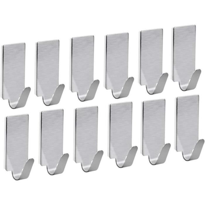 Porte-manteau Adhésif Transparent Avec 6 Crochets Muraux Standard Pour