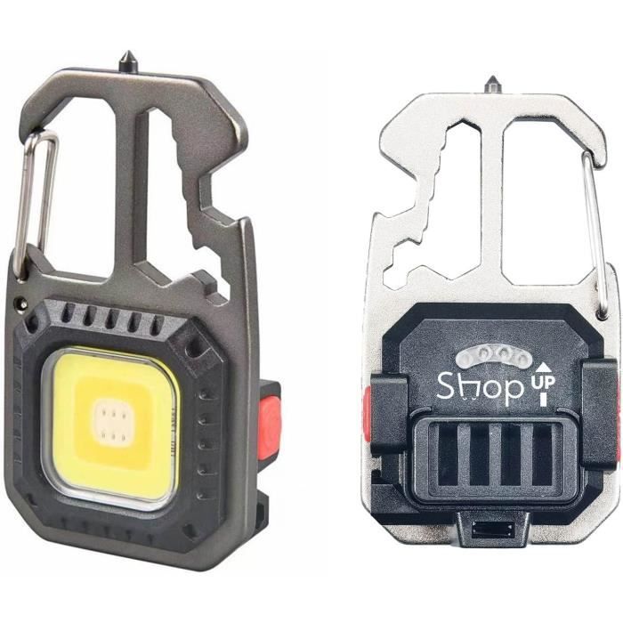 Lampe Torche LED Rechargeable ITAL T7 - 6 Modes, Lumière COB Jusqu'à 450 Lumens, USB-C, Base Magnétique, Clip - Pour Bricolage, Camping, Urgences