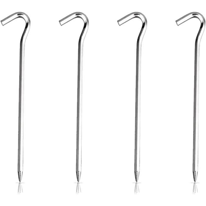 4 Pièces Piquets De Tente,18 Cm Sardines De Fixation Sol Piquets De