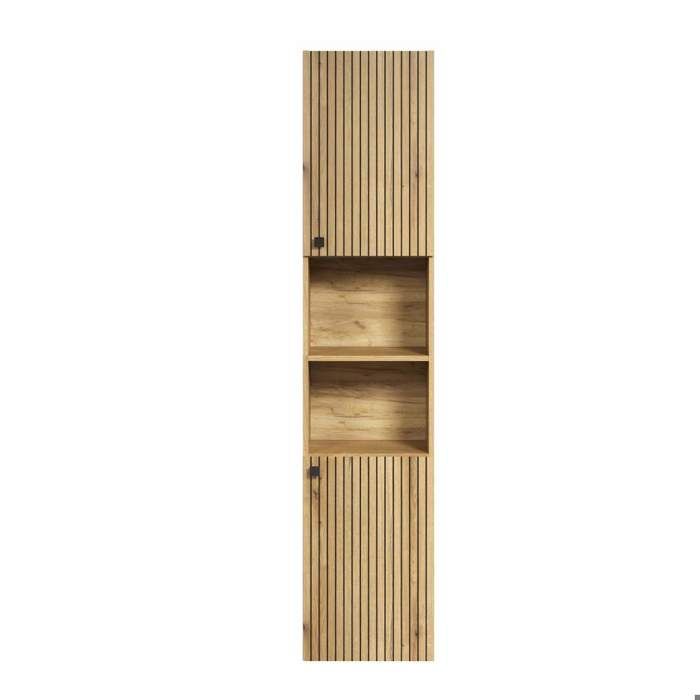 PureBliss armoire haute pour salle de bain chêne décor.