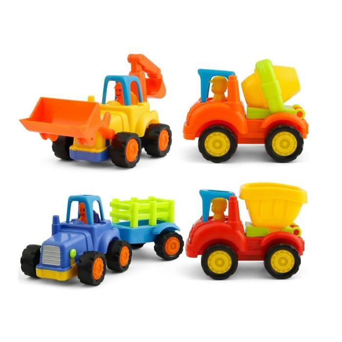Jouet Chantier Charmofun - Camion Grue Avec Piste éjectante, Sons Et Lumières - Ensemble Pour Garçons 3-8 Ans
