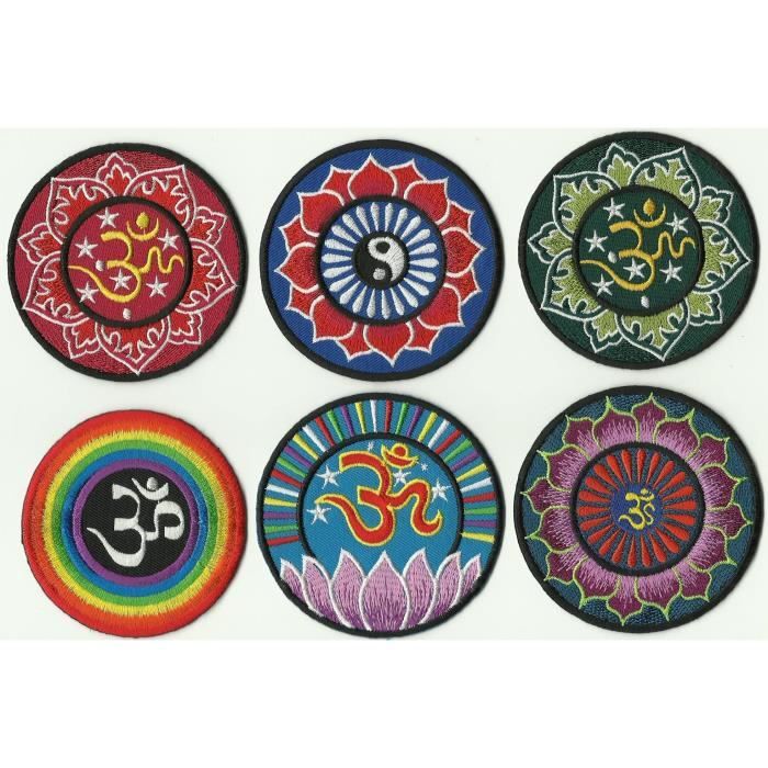 MAGNIFIQUE ECUSSON PATCHE THERMOCOLLANT PATCH INDE OHM VIOLET DIAM 8 CMS