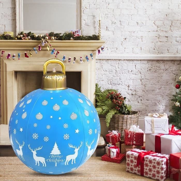 Boule de Noël Géante Ornement de Noël Boule Gonflable Géante Noël en