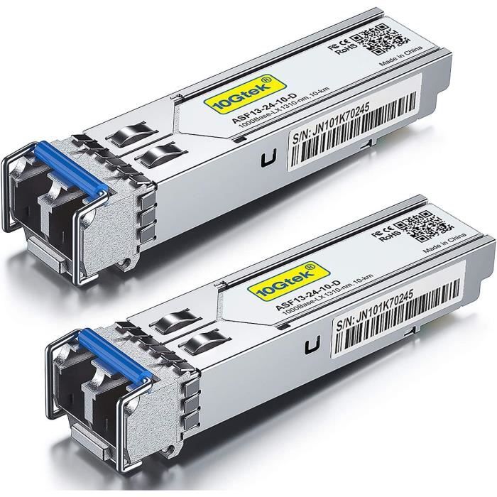 LIWI-[2 Pack] 1G SFP LX Monomode Mini-Gbic Module, 1000Base-LX SFP LC ...