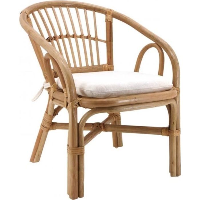 fauteuil enfant en rotin - teo - naturel - beige - intérieur - 1 place