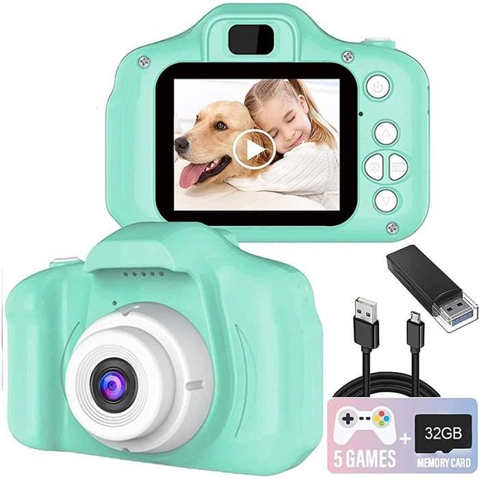Appareil Photo 24mp Enfants Appareil Photo Enfant 2.4" YunLone - 24MP 1080P Double Objectif | Cadeau 3-12 Ans Carte 32G Incluse Appareil Photo Jouet 24MP Garçon Fille