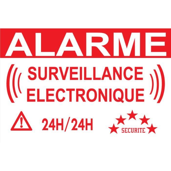 Sticker Alarme surveillance électronique