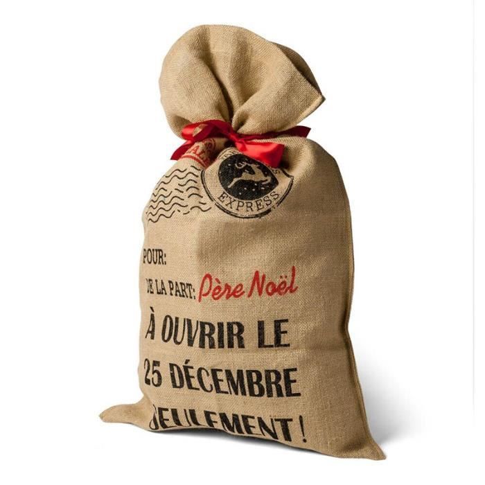 Sac A Cadeaux Noel Jute 50x80cm Naturel Achat Vente Deco De Fete Murale Bientot Le Black Friday Cdiscount