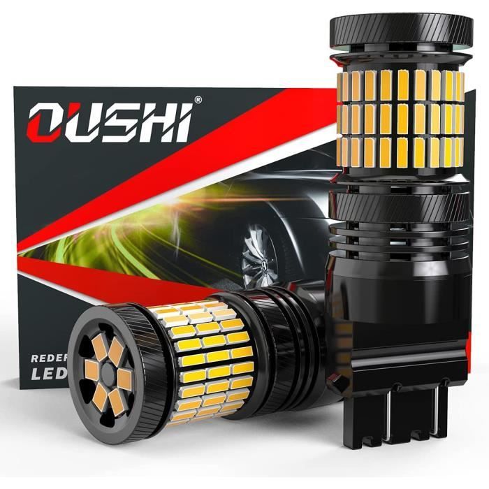 UPXSXT 2 Pièces Ampoules LED Feu De Frein 3157 Blanc 4000LM – CANBUS Error Free, Super Lumineuses 30-SMD Pour 3057 4157 Etc.