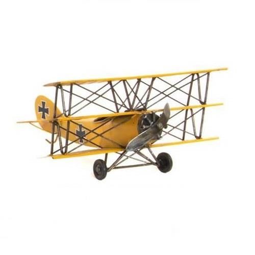 Ancien Avion Playmobil Replique Avion Ancien Jaune De Collection Vintage Retro Metal