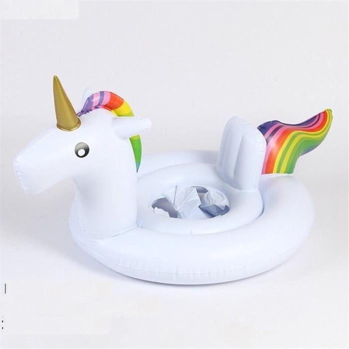 Anneau De Piscine Gonflable Géant 55 Cm - Forme Flamant Rose - Jeu D'eau Pour Enfants