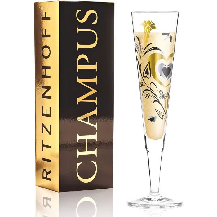 RITZENHOFF 1070230 Champagne Flûte à Champagne en Verre, 7 x 7 x 24 cm