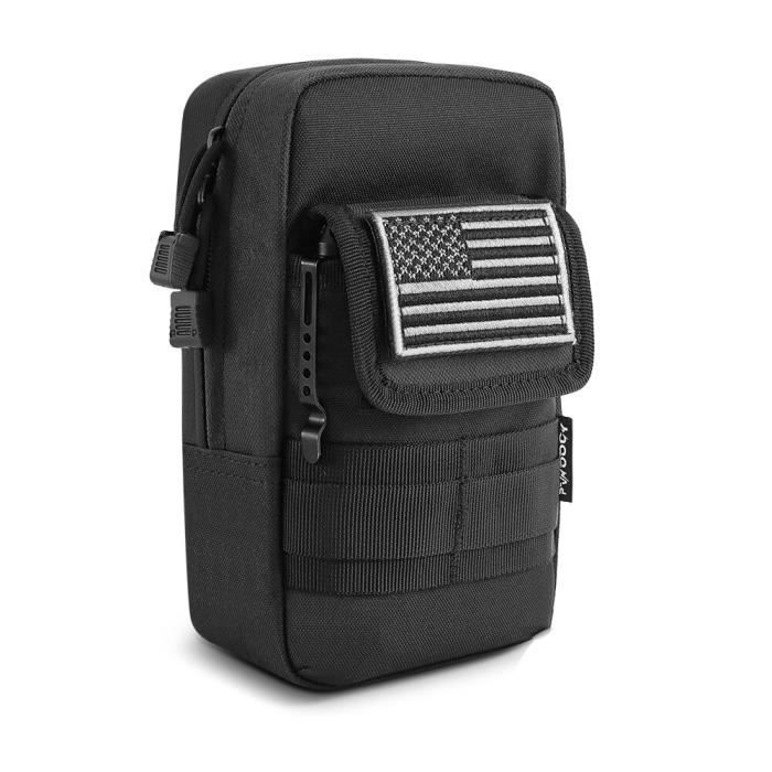 Pochette tactique Molle 1000D EDC, sac utilitaire pour ceinture