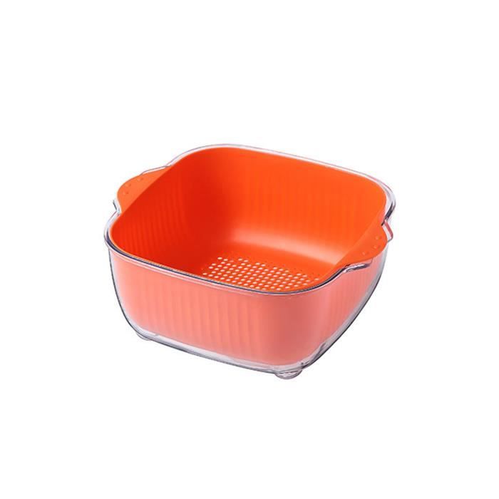 Mini Passoire à Légumes à Double Couche Détachable – Lavage Et égouttage Facile – 19,5x12x6 Cm | Pour Fruits, Pâtes, Salade