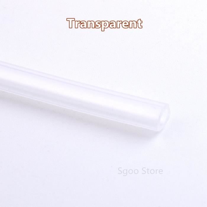Tuyau en silicone transparent de qualité alimentaire - Taille : 9 mm x 13 mm - Longueur : 2 m - Épaisseur