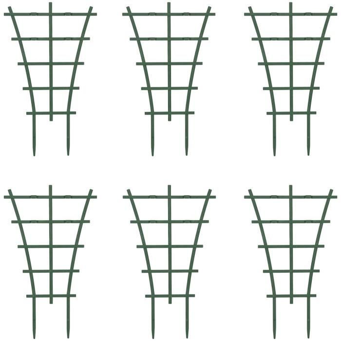 Lot De 4 Supports Pour Plantes Grimpantes – Plastique Vert – Tailles 5,8 à 13,5 Cm – Réutilisables, Stables – Jardin, Balcon