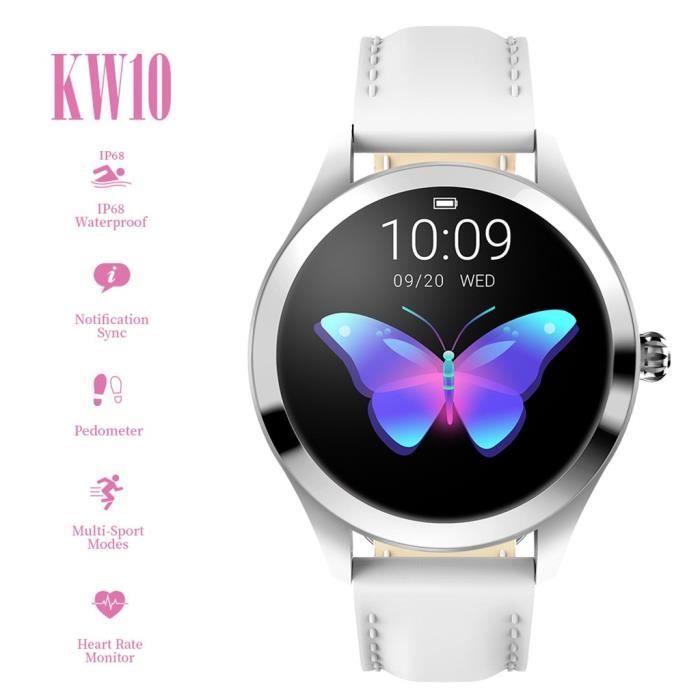 Montre intelligente KW10 IP68 Bracelet de surveillance de la