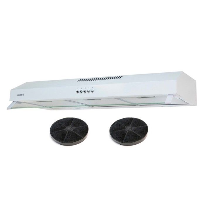 BELDEKO Hotte Casquette 90 cm Blanc 438 m3/h 200W - Marque Française