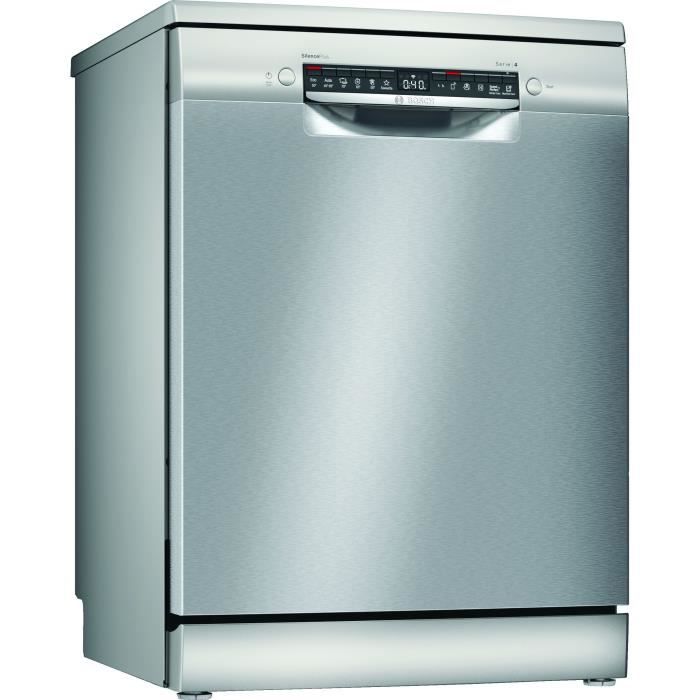 Lave-vaisselle pose libre BOSCH SMS4ETI14E SER4 - 12 couverts - Induction - L60cm - Home Connect - 44dB - Inox - Bosch