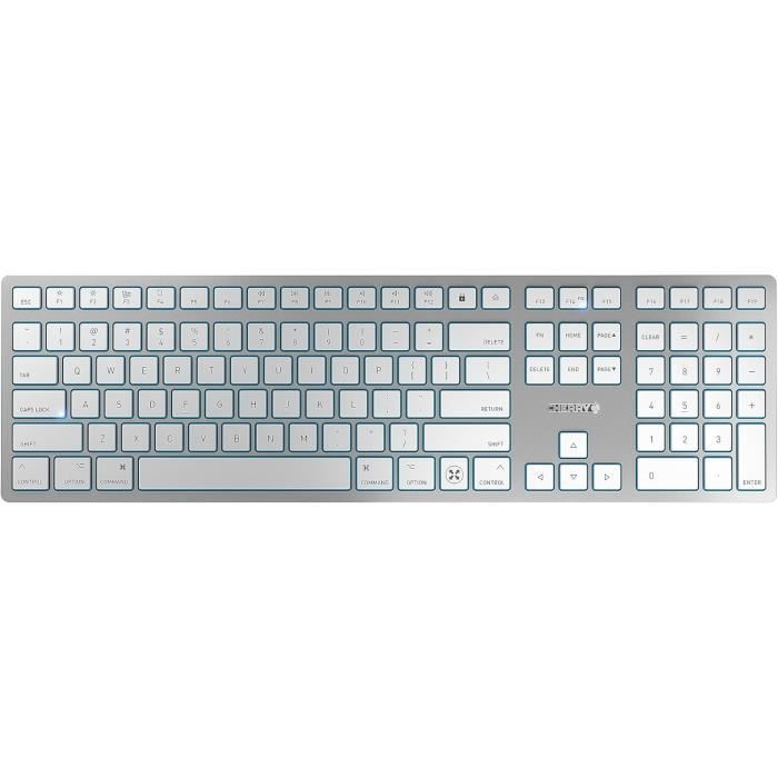 CHERRY KW 9100 SLIM FOR MAC Clavier sans fil Mac Disposition US QWERTY Connexion Bluetooth ou 2 4 GHz Touches plates Rechargeable - vue 2