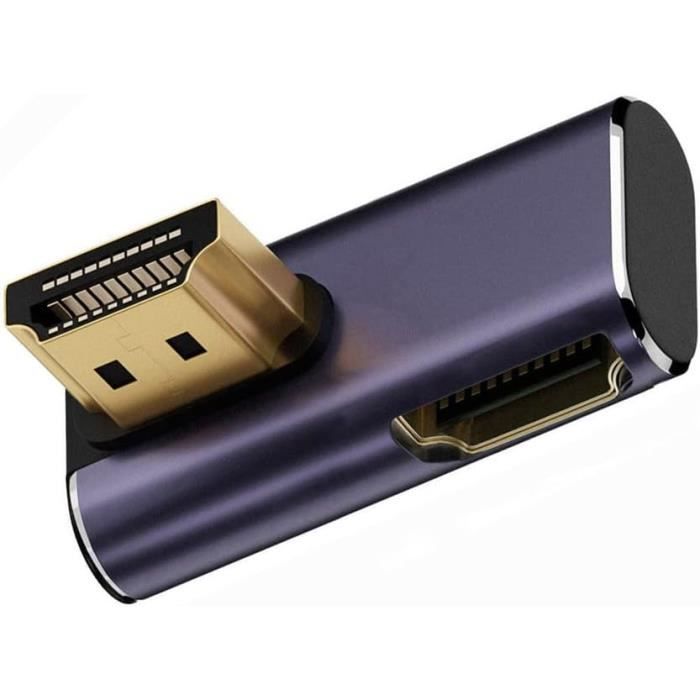 Adaptateur Extension VGA SVGA Mâle Vers Femelle Coudé 90° Vertical Plat à Gauche NFHK