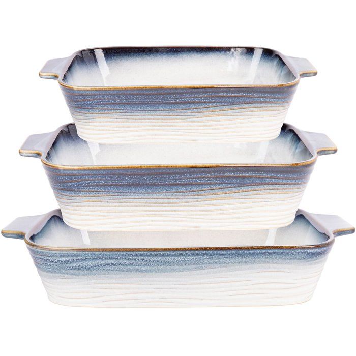 Plat à four - COSY & TRENDY - Nora Set 3 - Résistant chaleur - Polyvalent - Cuisine