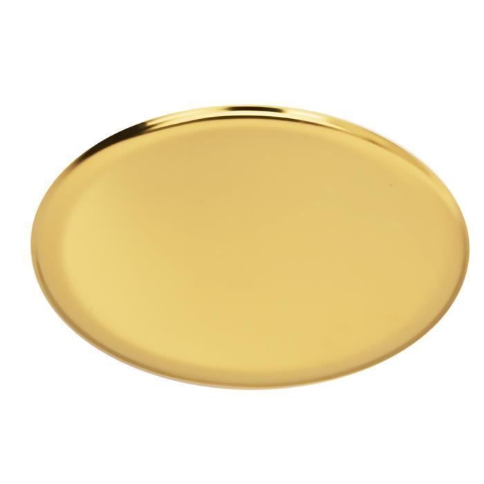 Plateau Réfrigéré En Inox 28 Cm - Avec Chambre à Eau Pour Glace - Idéal Buffet, Fruits, Crevettes - Acier Inoxydable 304