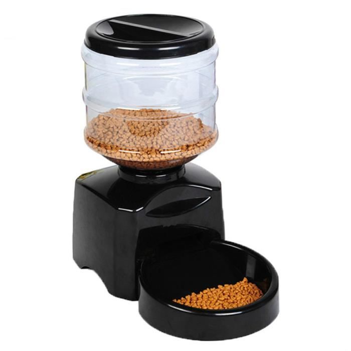 5 5l Distributeur Automatique De Croquettes Programmable De Nourriture Pour Chien Chat Cdiscount
