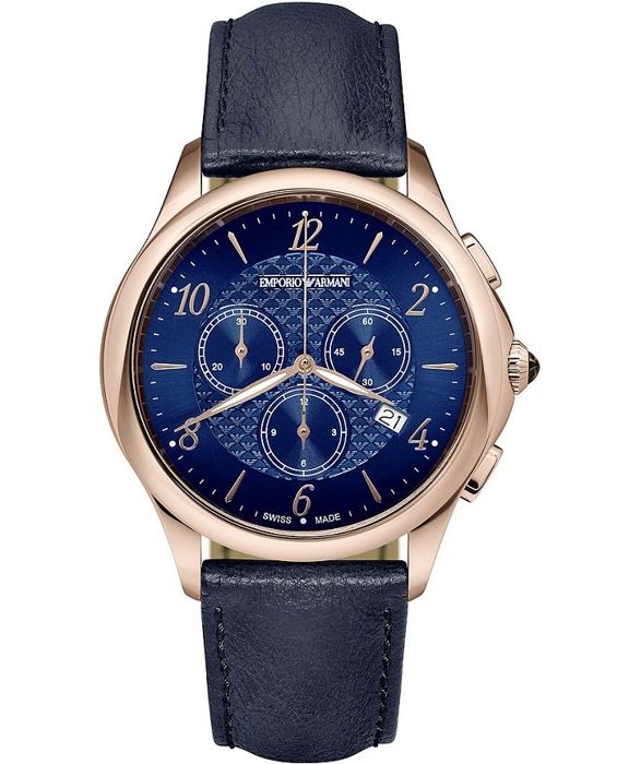 Montre emporio hotsell armani homme bleu