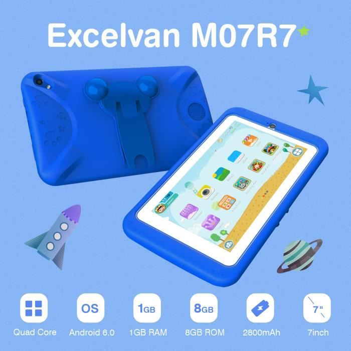 Tablette Enfant Tactile - 7 Pouces - Android 6.0