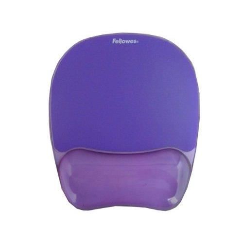 Fellowes Crystals Gel Mouse Pad/Wrist Support - Purple - 0077511914416