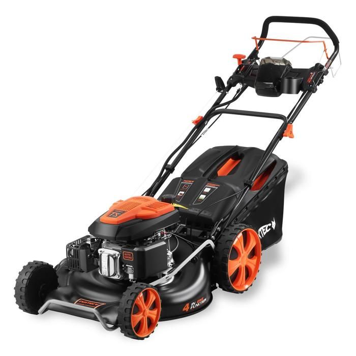Tondeuse thermique autotractée démarrage électrique vitesse réglable 196cm3 53cm - FUXTEC FX-RM5396esPRO - 6CV 70L