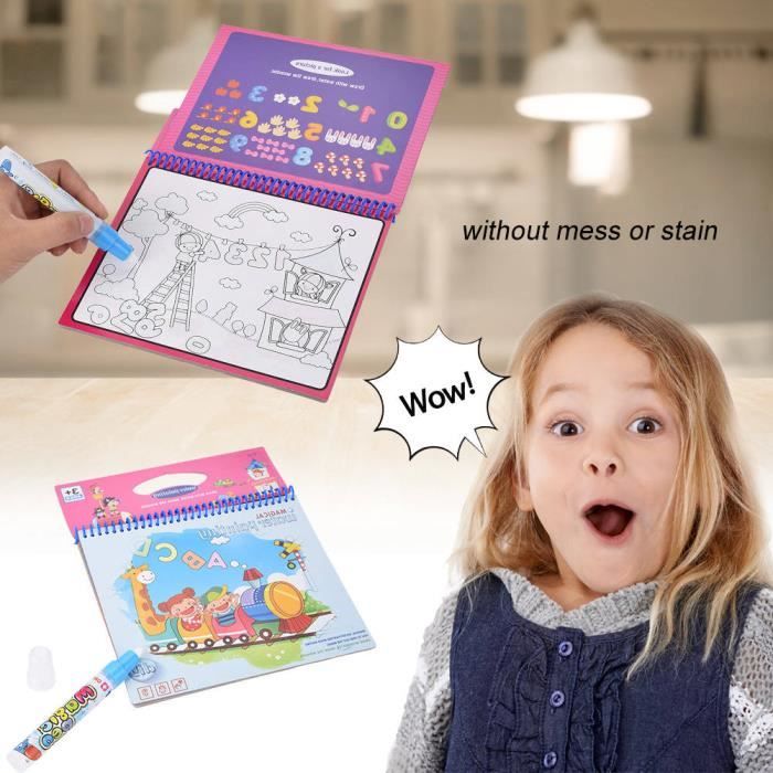 Lot De 29 Livres De Coloriage Magique à L’Eau + Crayons – Dessin Réutilisable Pour Enfants 3-7 Ans, Cadeau Super Fun Garçons & Filles !