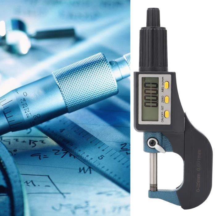 Tête De Micromètre Numérique 0-25 Mm Précision 0,001 Mm – Mesure Électronique à Cliquet Professionnelle