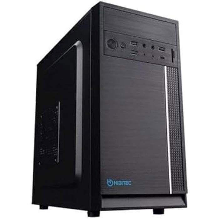 Boîtier Semi-Tour ATX - HIDITEC - Noir - Châssis Tour - 355x17x345 cm - Compatible ATX
