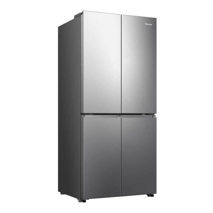 Réfrigérateur américain HISENSE RQ5P470SEIE 4 portes Classe énergétique E 84 2 x 74 4 x 188 5 cm Inox