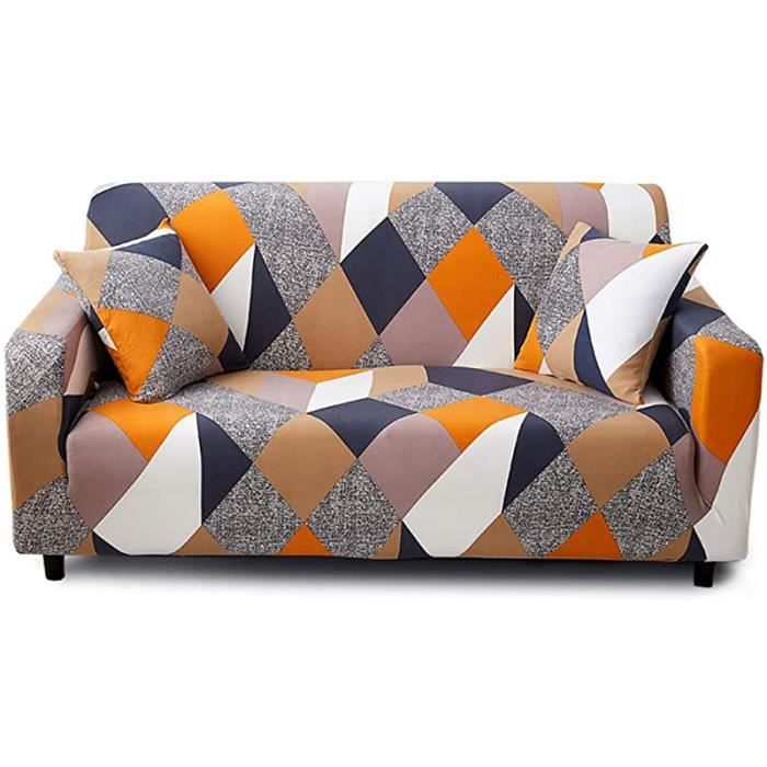housse de canape de 3 places imprime pour longueur de 190 230 cm 14 cdiscount maison