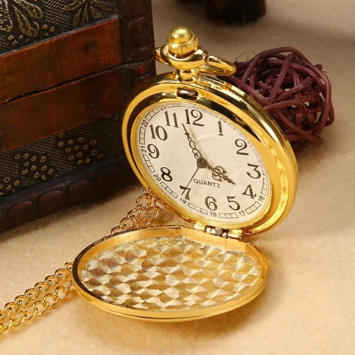 Pendentif Montre à Gousset Quartz - Fonctionne - Manque Un Brillant - Occasion