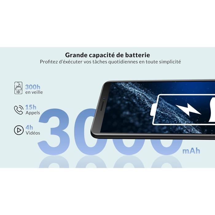 Konrow Star 55 PLUS Smartphone 4G Double SIM Écran 5,45'' QHD