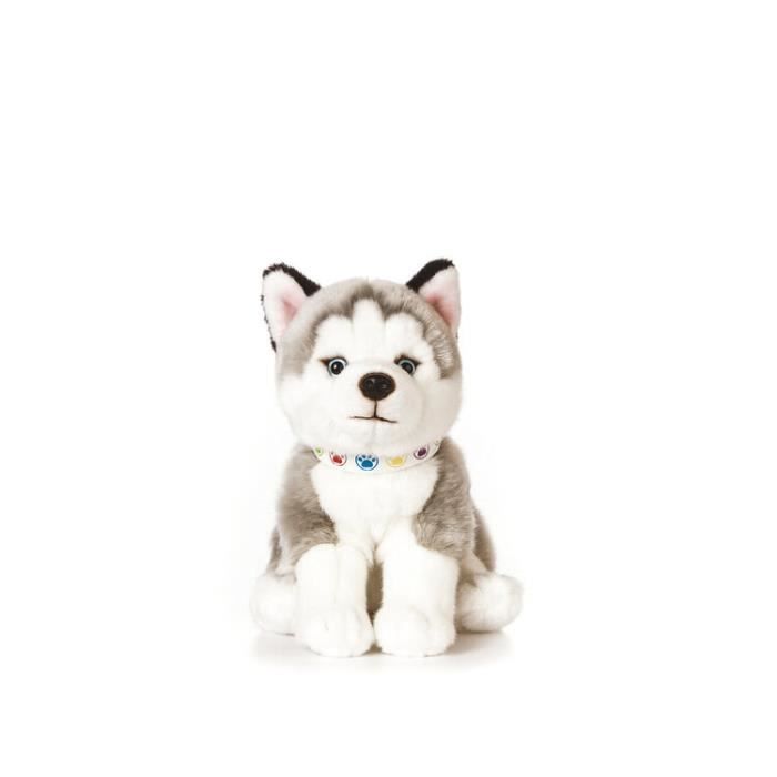 Peluche Chiot Husky 30cm An524 Living Nature Cdiscount Jeux Jouets