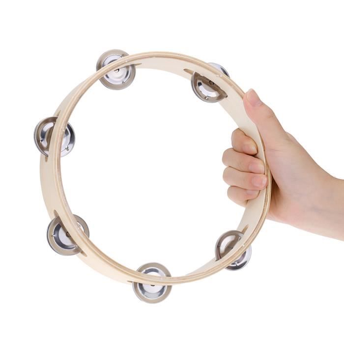 Flexzion Tambourin D'église En Bois – Tambourin Réfléchissant De