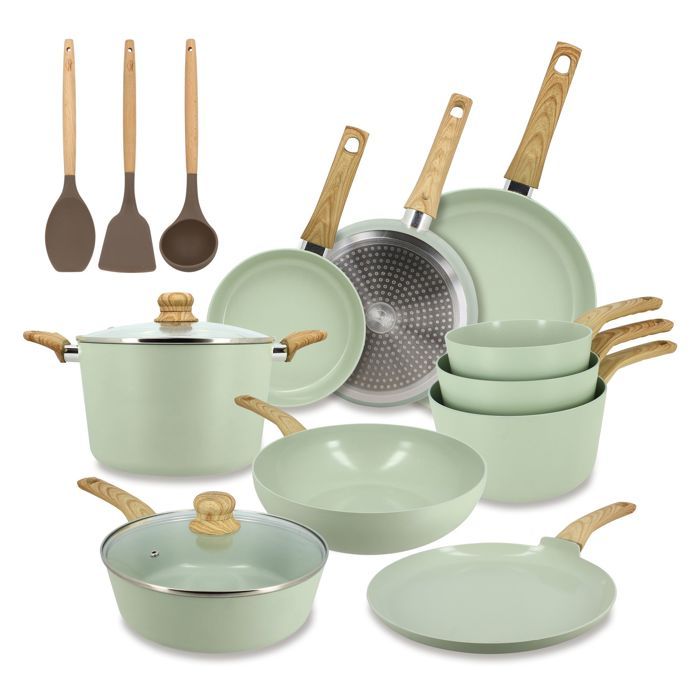 Set 13 piÈces cuisson colorama cÉladon en aluminium induction ...