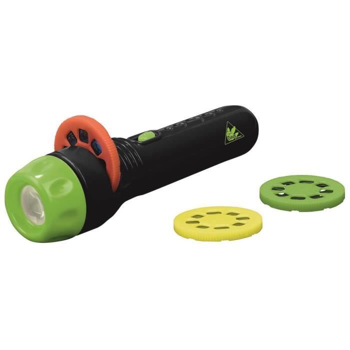 MOSES MOSES LAMPE DE POCHE DE PROJECTION DINOSAURES 11,7 CM VERT/NOIR 4-PIÈCES