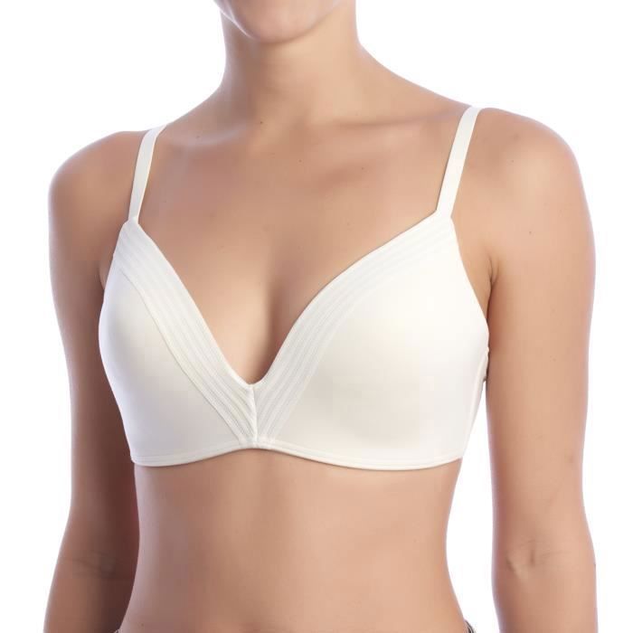 Soutien-gorge Doublé Princesse Tam-Tam - Taille 80C - Crème - TOP BI117 - Très Bon état Occasion