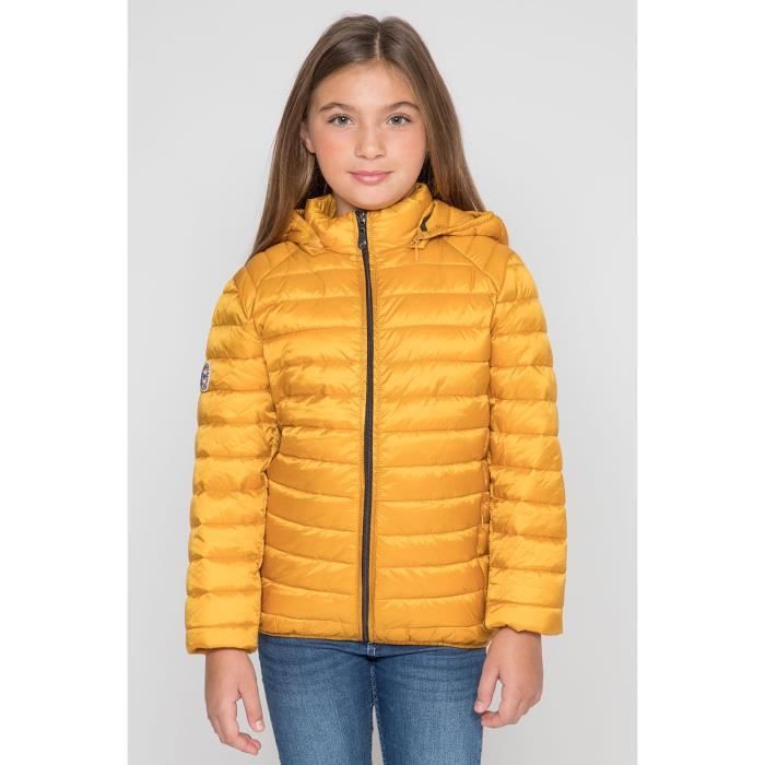 Doudoune Fille WAXX SHELTER Polyester deperlant Jaune moutarde Fermeture eclair noire Jaune moutarde Cdiscount Pret a Porter