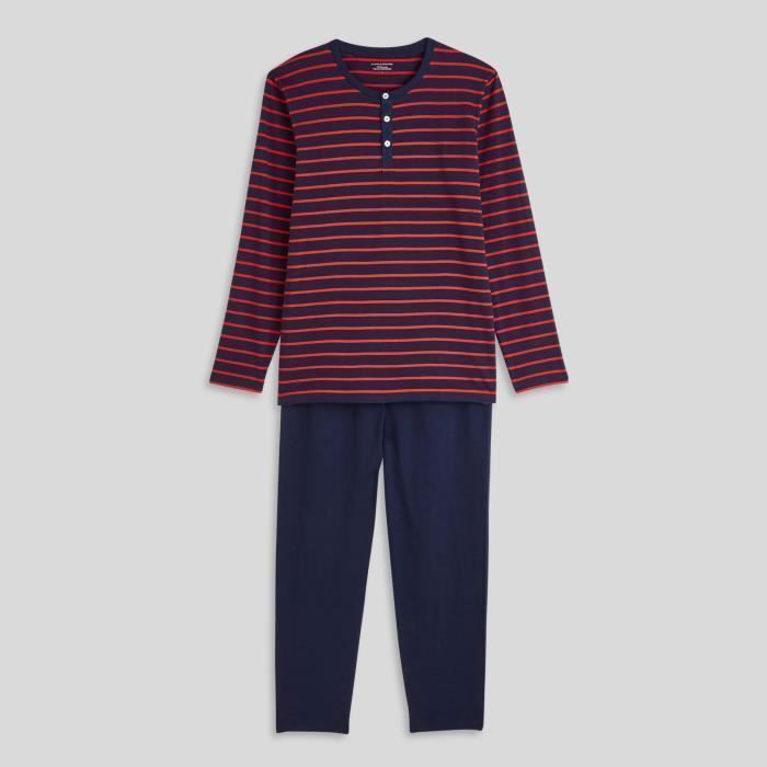 Pyjama long en coton BIO MONOPRIX MATADOR Homme Rouge